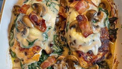Photo of Smothered Chicken With Creamed Spinach Bacon Mushrooms