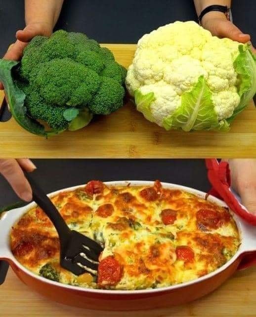 Photo of Delicious Bake with Broccoli and Cauliflower
